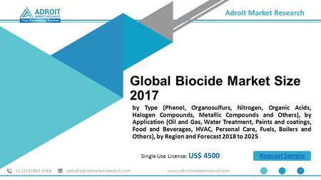 Adroit Market Research +1 (214) Single Use License: US$ 4500 Request Sample Global.