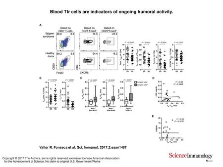 Blood Tfr cells are indicators of ongoing humoral activity.