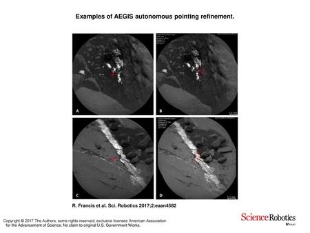 Examples of AEGIS autonomous pointing refinement.