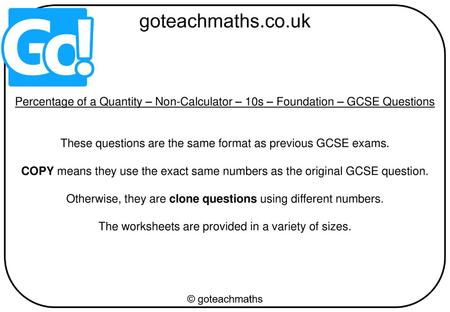 These questions are the same format as previous GCSE exams.