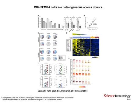 CD4-TEMRA cells are heterogeneous across donors.