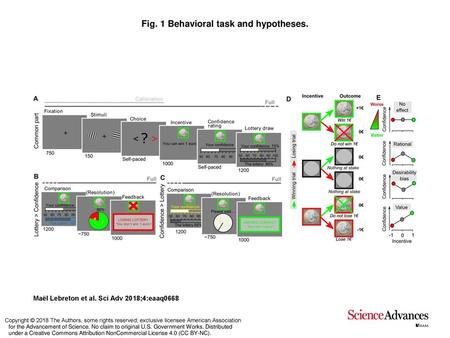 Fig. 1 Behavioral task and hypotheses.